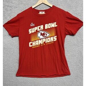 Fanatics T-Shirt Men L Red Kansas City Chiefs Super Bowl LIV Champions Graphic.